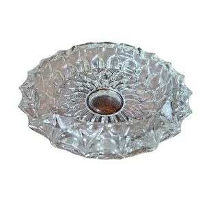Vintage fostoria clear glass ashtray.